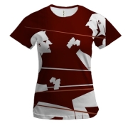 Жіноча 3D футболка Fighters in the ring