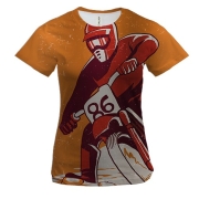 Жіноча 3D футболка Motorcyclist #86