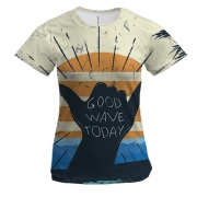 Женская 3D футболка Good Wave Today