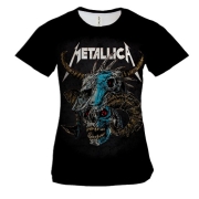 Жіноча 3D футболка Metallica (з черепом бика)
