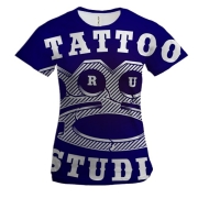 Жіноча 3D футболка с кастетом и Tattoo studio