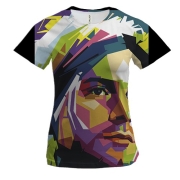 Жіноча 3D футболка з арт Куртом Кобейном