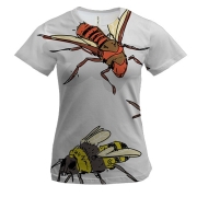 Женская 3D футболка с насекомыми