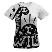 Жіноча 3D футболка I can I will