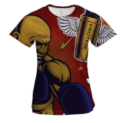 Жіноча 3D футболка з коміксами боксерами