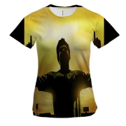 Жіноча 3D футболка з футболістом і жестом