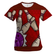 Жіноча 3D футболка Strike bowling club