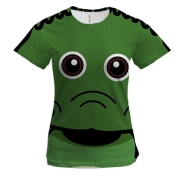 Жіноча 3D футболка з милим крокодилом