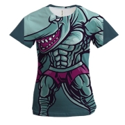 Жіноча 3D футболка з акулою боксером
