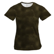 Женская 3D футболка с кожей рептилии