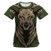 Жіноча 3D футболка з оленем