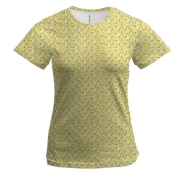 Женская 3D футболка с лимонами (2)