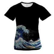 Жіноча 3D футболка з хвилями