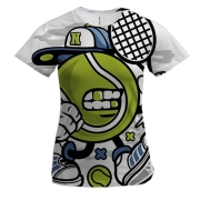 Жіноча 3D футболка з тенісним м'ячем
