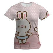 Жіноча 3D футболка з танцюючими зайцями
