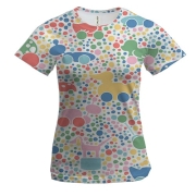 Жіноча 3D футболка з дитячими шпалерами