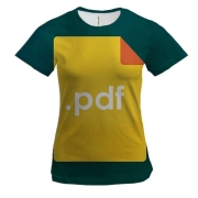 Жіноча 3D футболка с надписью PDF