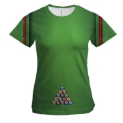 Жіноча 3D футболка з більярдним столом