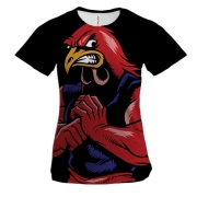 Жіноча 3D футболка з птицею бійцем