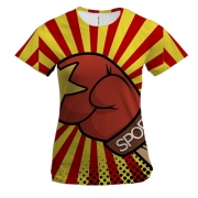 Жіноча 3D футболка Sport boxing