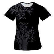 Жіноча 3D футболка зі схемою деревом