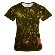 Жіноча 3D футболка з світловими буквами