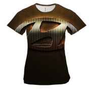 Жіноча 3D футболка з золотим лого Hyundai