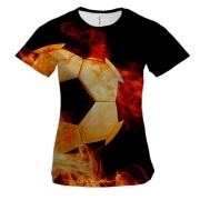 Жіноча 3D футболка з футбольним м