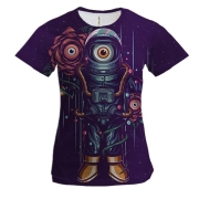 Жіноча 3D футболка зі скафандром і оком