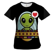 Жіноча 3D футболка з добрим прибульцем