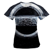 Жіноча 3D футболка з логотипом Nissan