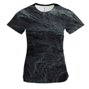 Женская 3D футболка с морскими волнами