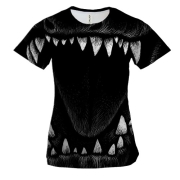 Жіноча 3D футболка з відкритою пащею