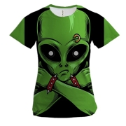 Жіноча 3D футболка з крутим прибульцем