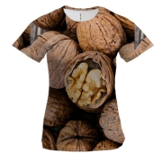 Женская 3D футболка с грецким орехом