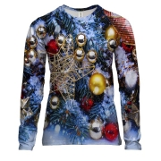 Жіночий 3D лонгслів з новорічною атрибутикою