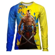 Жіночий 3D лонгслів Козак із мечами