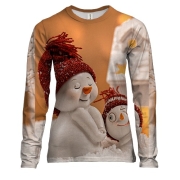 Жіночий 3D лонгслів Christmas toy snowman