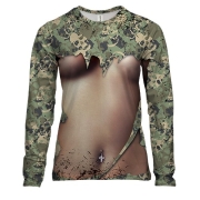 Женский 3D лонгслив с женским торсом