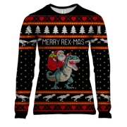 Жіночий 3D лонгслів «Merry Rex-mas»