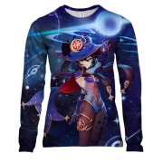 Жіночий 3D лонгслів Mona Megistus - Genshin Impact