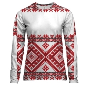 Жіночий 3D лонгслів з малюнком у вигляді класичної вишиванки (2)