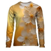 Жіночий 3D лонгслів з квітами фруктового дерева