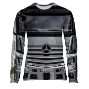 Жіночий 3D лонгслів mercedes actros