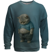 3D світшот Сумний пузатий котик