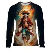 Женский 3D лонгслив Луффи - One Piece (2)