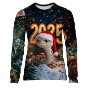 Жіночий 3D лонгслів Зміїний Новий Рік