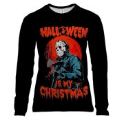 Жіночий 3D лонгслів Halloween is my Christmas