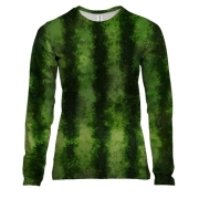 Женский 3D лонгслив "Кожура арбуза"