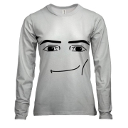 Женский 3D лонгслив Roblox - Gigachad face